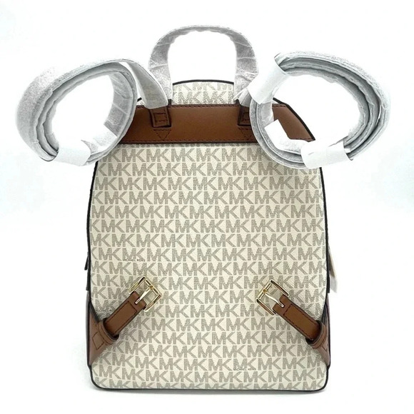 Michael Kors Medium Jaycee Zip Packet Backpack Vanilla - Picture 5 of 11